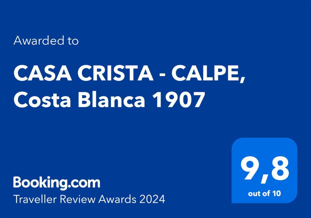 Casa Crista - Calpe, Costa Blanca 1907 Lägenhet Exteriör bild